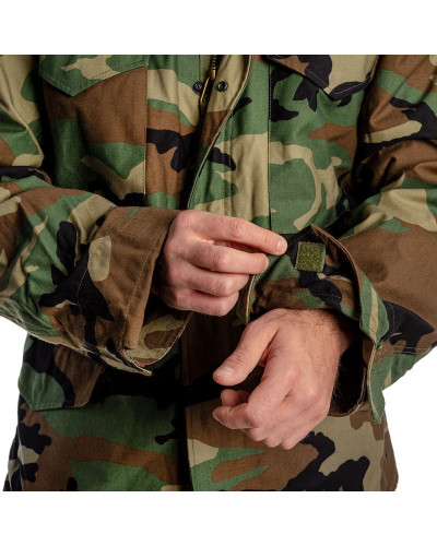 Куртка Helikon-Tex M65 - NyCo Sateen, US Woodland (KU-M65-NY-03)