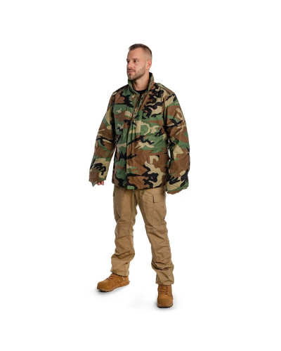 Куртка Helikon-Tex M65 - NyCo Sateen, US Woodland (KU-M65-NY-03)