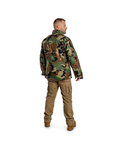Куртка Helikon-Tex M65 - NyCo Sateen, US Woodland (KU-M65-NY-03)
