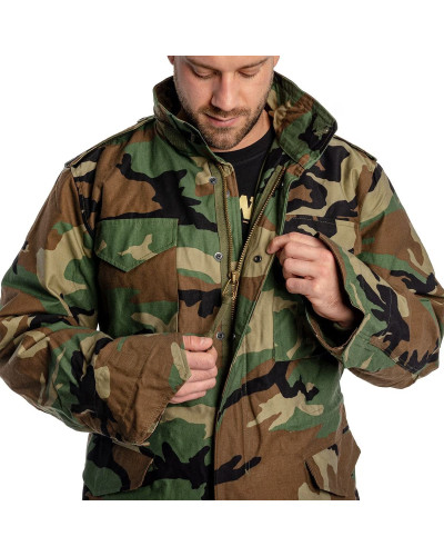 Куртка Helikon-Tex M65 - NyCo Sateen, US Woodland (KU-M65-NY-03)