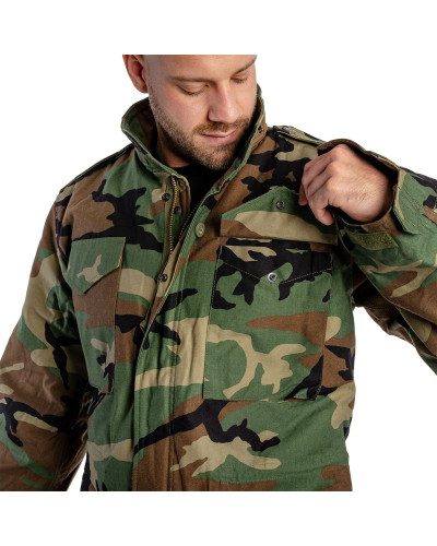 Куртка Helikon-Tex M65 - NyCo Sateen, US Woodland (KU-M65-NY-03)