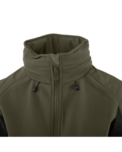 Куртка Helikon-Tex GUNFIGHTER - Shark Skin Windblocker жіноча, Taiga Green/Black (KU-GUW-FM-0901A)