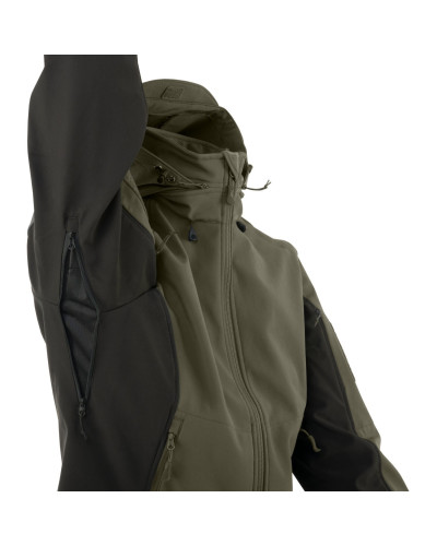 Куртка Helikon-Tex GUNFIGHTER - Shark Skin Windblocker жіноча, Taiga Green/Black (KU-GUW-FM-0901A)