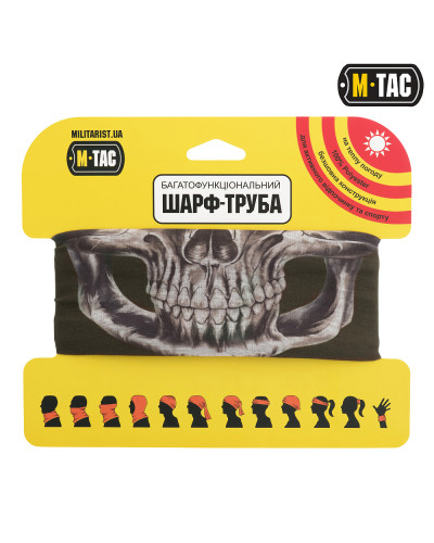 M-Tac шарф-труба полегшений Reaper Skull Olive (HLI-SSB-OD)