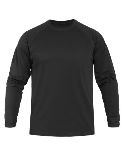 Футболка Mil-tec з довгим рукавом швидковисихаюча TACTICAL LONG SLEEVE SHIRT QUICKDRY, Black (11082002)