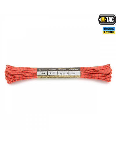M-Tac паракорд Minicord Reflective Safety Orange 15м (10271146)
