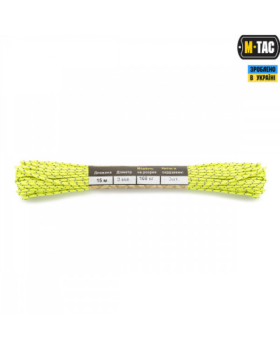 M-Tac паракорд Minicord Reflective Neon Yellow 15м (10271142)