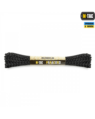 M-Tac паракорд Minicord Reflective Black 15м (10271002)