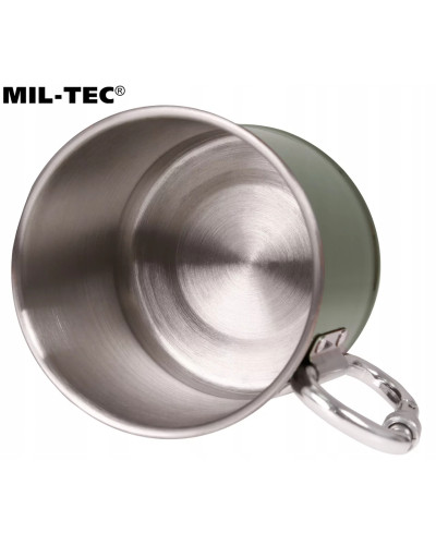 Кружка військова сталева з карабіном Mil-Tec (500 мл), Olive (14608202)