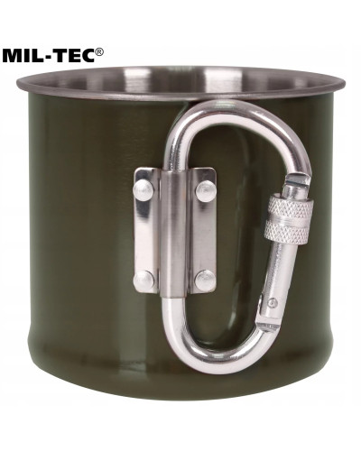 Кружка військова сталева з карабіном Mil-Tec (500 мл), Olive (14608202)