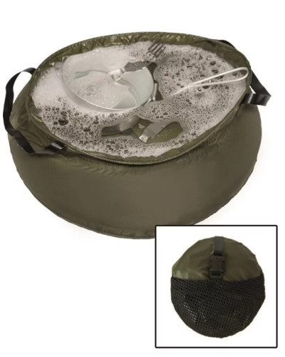 Нейлоновая складная чаша Mil-Tec 10л, Olive (16006501)