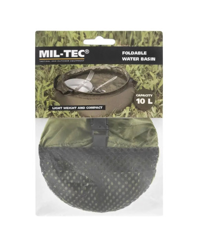 Нейлоновая складная чаша Mil-Tec 10л, Olive (16006501)