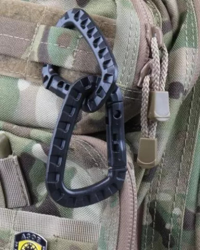 Карабін тактичний пластиковий Mil-Tec ABS (2 шт.), Black (15921002)