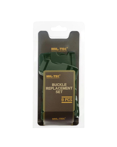 Набір пряжок Mil-Tec Fastex (9 шт.) BUCKLE SET, Olive (13458001)