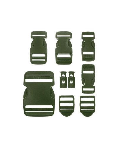 Набір пряжок Mil-Tec Fastex (9 шт.) BUCKLE SET, Olive (13458001)