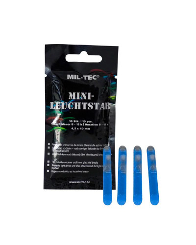 Набор маленьких одноразовых химических фонарей Mil-Tec (10 шт./уп.), Blue (14931503)