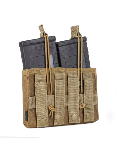 Подсумок открытый для двух магазинов 308 калибра MOLLE RMBP 308 (Rifle Mag`s Bunji Pouch), Coyote brown (P120002-308CB)
