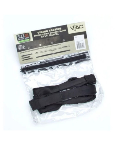 Ремень тактический оружейный одноточечный на резинке 5.11 Basic Single Point Sling With Bungee, Black (54000-019)