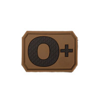 Нашивка на липучке Sturm Mil-Tec Blood Type Patch 0 Positive PVC 3D, Dark coyote