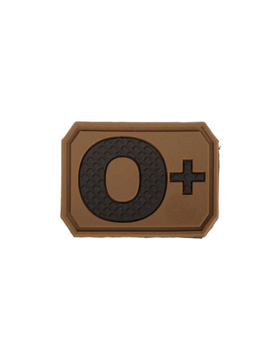 Нашивка на липучке Sturm Mil-Tec Blood Type Patch 0 Positive PVC 3D, Dark coyote (16831719)
