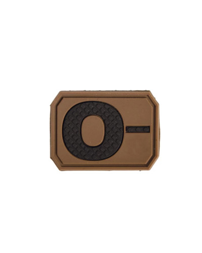 Нашивка на липучке Sturm Mil-Tec Blood Type Patch 0 Negative PVC 3D, Dark coyote (16831819)