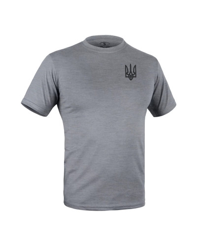 Футболка з малюнком Тризуб Logo, Grey melange (UA281-29891-GM-TRL)