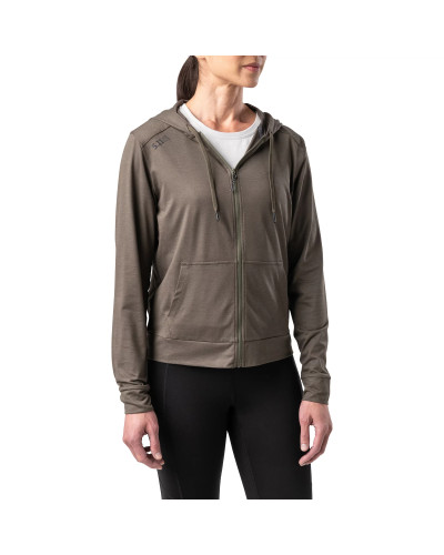 Реглан с капюшоном женский 5.11 Tactical PT-R Emily Full Zip, Ranger green (66022-186)