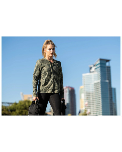 Реглан с капюшоном женский 5.11 Tactical PT-R Emily Full Zip, Ranger green camo (66022-419)