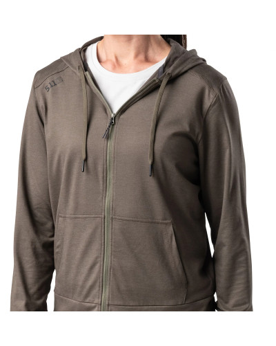 Реглан с капюшоном женский 5.11 Tactical PT-R Emily Full Zip, Ranger green (66022-186)