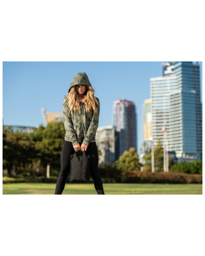 Реглан с капюшоном женский 5.11 Tactical PT-R Emily Full Zip, Ranger green camo (66022-419)