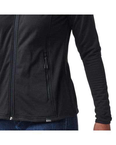 Куртка флисовая женская 5.11 Tactical Women's Stratos Full Zip, Black (62424-019)