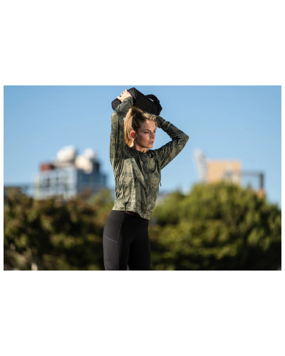 Реглан с капюшоном женский 5.11 Tactical PT-R Emily Full Zip, Ranger green camo (66022-419)