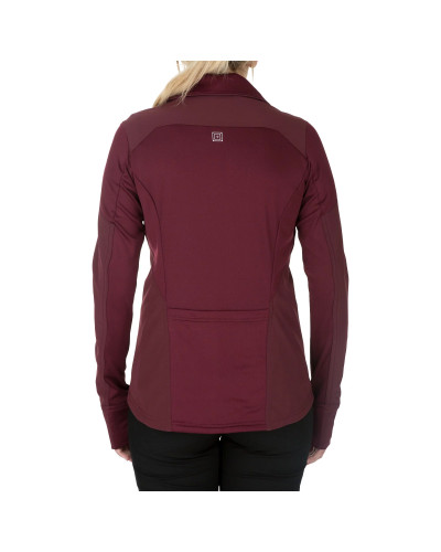 Реглан тактичний жіночий 5.11 Kinetic Full Zip, Garnet (62075-563)
