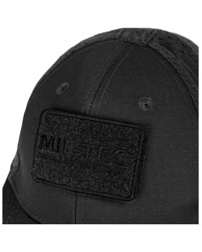 Кепка бейсболка Mil-Tec с сетчатой вставкой, Black (12317602)