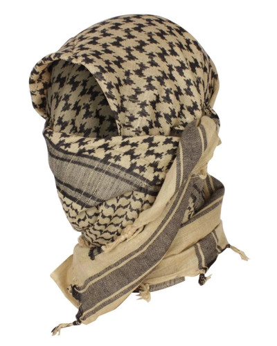 Пов'язка універсальна Mil-Tec Шемаг (Арафатка), Black/Khaki (12611000)
