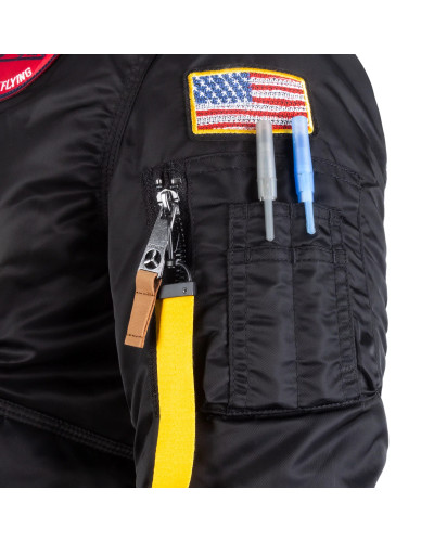 Куртка льотна демісезонна Sturm Mil-Tec Flight Jacket Top Gun Aie Force, Black (10430302)
