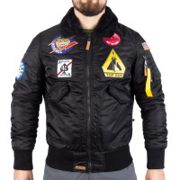 Куртка льотна демісезонна Sturm Mil-Tec Flight Jacket Top Gun Aie Force, Black