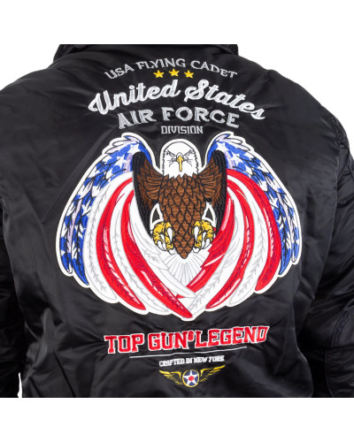 Куртка льотна демісезонна Sturm Mil-Tec Flight Jacket Top Gun Aie Force, Black (10430302)