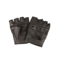 Перчатки кожаные Mil-Tec без пальцев, Black