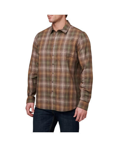 Сорочка тактична 5.11 Tactical Igor Plaid Long Sleeve Shirt, Umber brown plaid (72529-705)