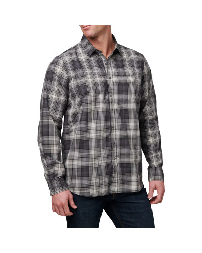Сорочка тактична 5.11 Tactical Igor Plaid Long Sleeve Shirt, Black plaid 2 (72529-668)
