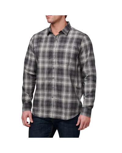 Сорочка тактична 5.11 Tactical Igor Plaid Long Sleeve Shirt, Black plaid 2 (72529-668)