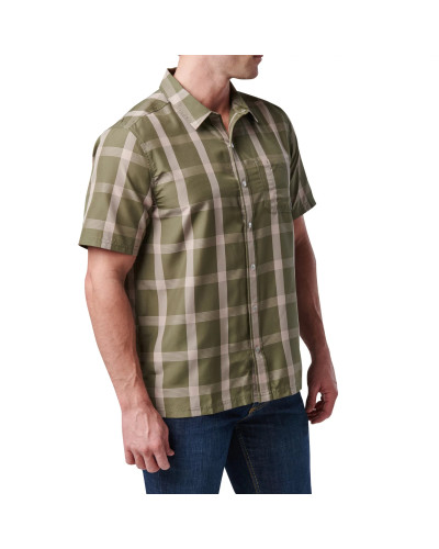 Сорочка тактична 5.11 Tactical Nate Short Sleeve Shirt, Sage green plaid (71217-812)
