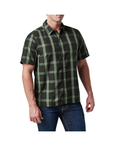 Сорочка тактична 5.11 Tactical Nate Short Sleeve Shirt, Black plaid (71217-371)