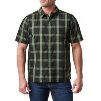 Сорочка тактична 5.11 Tactical Nate Short Sleeve Shirt, Black plaid