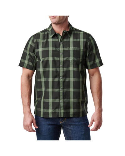 Сорочка тактична 5.11 Tactical Nate Short Sleeve Shirt, Black plaid (71217-371)