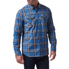 Рубашка тактическая 5.11 Tactical Gunner Plaid Long Sleeve Shirt, Cobalt blue plaid