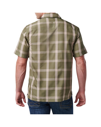 Сорочка тактична 5.11 Tactical Nate Short Sleeve Shirt, Sage green plaid (71217-812)