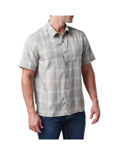 Сорочка тактична 5.11 Tactical Nate Short Sleeve Shirt, Titan grey plaid (71217-674)