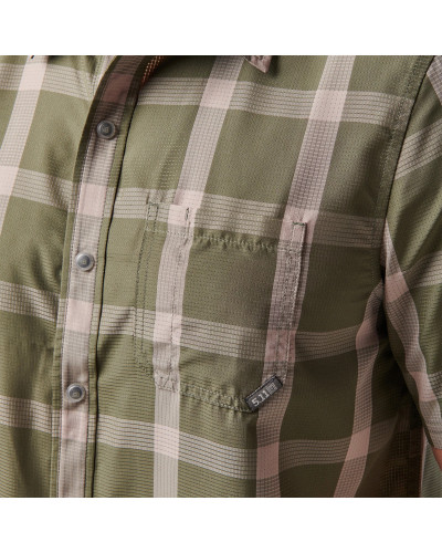 Сорочка тактична 5.11 Tactical Nate Short Sleeve Shirt, Black plaid (71217-371)